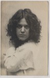 AK Foto Frau mit schwarzen offenen Haaren 1910