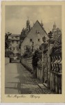 AK Foto Bad Mergentheim Pfarrgang mit Kirche 1940