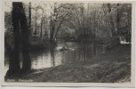 AK Foto Gotha Parkpartie Park mit Boot 1929