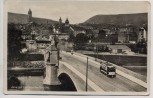 VERKAUFT !!!   AK Foto Jena Camsdorfer Brücke mit Straßenbahn 1939