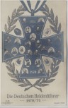 VERKAUFT !!!   AK Die Deutschen Heldenführer Eisernes Kreuz Bismark Wilhelm Goeben 1870/71 Verlag Gustav Liersch Patriotika RAR