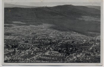 AK Darmstadt Eberstadt Ortsansicht mit Frankenstein Flugzeugaufnahme Feldpost 1941