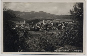 AK Foto Furth im Wald Ortsansicht mit Schwarzkoppe 1936