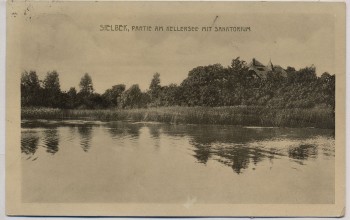 AK Sielbek Partie am Kellersee mit Sanatorium Sielbeck b. Eutin 1913