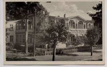 VERKAUFT !!!   AK Foto Ostseebad Sellin auf Rügen Haus Nordstern 1935 RAR