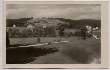 AK Foto Ober-Bradlo Horní Bradlo Ortsansicht mit Pension Maresch b. Markt Kamnitz Trhová Kamenice Eisengebirge Tschechien 1943 RAR