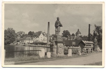 AK Deutsch Gabel Jablonné v Podještědí seltene Ortsansicht Tschechien 1940
