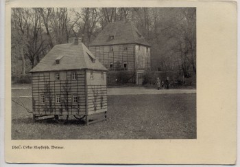 AK Weimar Goethes Gartenhaus mit Modell davor 1935 RAR