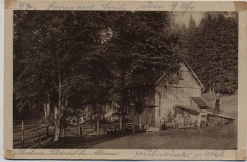 AK Polstertal bei Altenau Oberharz Haus mit Menschen 1920