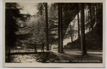 AK Foto Bad Harzburg Partie am Radau-Wasserfall 1930