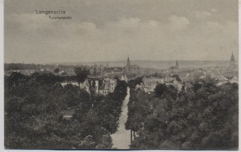 AK Bad Langensalza Totalansicht Feldpost 1917