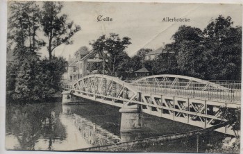 AK Celle Allerbrücke mit Häusern 1912 RAR