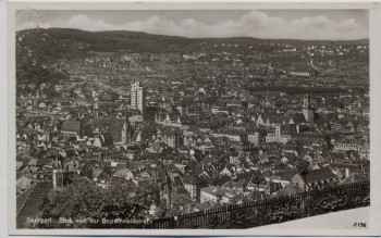 VERKAUFT !!!   AK Foto Stuttgart Blick von der Bopserwaldstrasse 1935 RAR