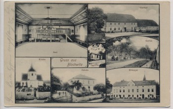 AK Gruss aus Blochwitz Rittergut Gasthof Saal ... b. Lampertswalde 1912 RAR