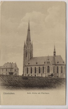 AK Edenkoben Kath. Kirche mit Pfarrhaus 1910 AK Edenkoben Kath. Kirche mit Pfarrhaus 1910