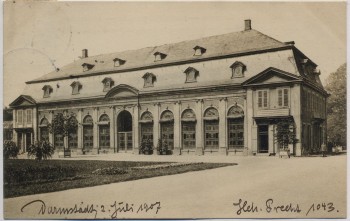 VERKAUFT !!!   AK Darmstadt Orangerie 1907