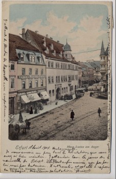 VERKAUFT !!!   AK Erfurt Haus Lucius am Anger 1904