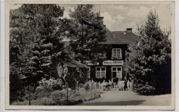 AK Foto Karlsbad Karlovy Vary Höhengaststätte Freundschaftshöhe Böhmen Tschechien 1935