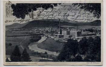 VERKAUFT !!!   AK Schwarza (Thüringer Wald) Gesamtansicht mit Fabrik 1930