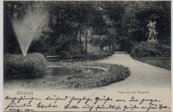 AK Würzburg Partie aus dem Ringplatz 1905 RAR