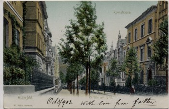 AK Elberfeld Wuppertal Roonstrasse Partie am Brill 1903 RAR