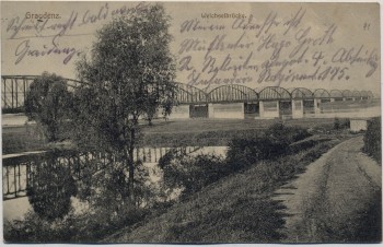AK Graudenz Grudziądz Weichselbrücke Westpreußen Polen Feldpost 1915
