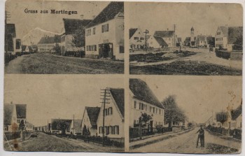 AK Mehrbild Gruss aus Mertingen Straßenansichten Inflation 1922 RAR