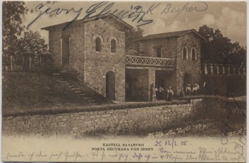 AK Kastell Saalburg Innenansicht bei Dornholzhausen (Bad Homburg) 1905
