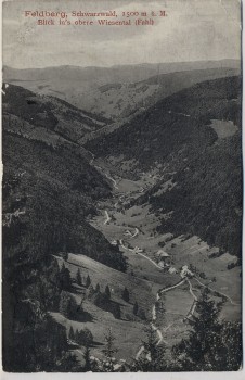 VERKAUFT !!!   AK Feldberg Schwarzwald Blick ins obere Wiesental 1911