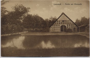 VERKAUFT !!!   AK Lamstedt Partie am Hemsoth 1920