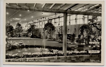AK Foto Berlin Grüne Woche Gartenbau 1957