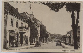 VERKAUFT !!!   AK Kremmen i. d. Mk. Ruppiner Straße 1920 RAR