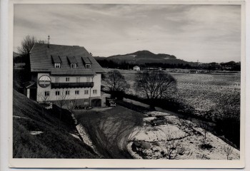 AK Foto Gasthof Pension bei Freilassing im Winter 1959