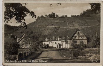 AK Foto Bad Ingelfingen Kelter mit Ruine Lichteneck 1938