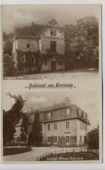 VERKAUFT !!!   AK Foto Sohland am Rotstein Schloß Ober-Sohland III. und Mittel-Sohland 1929 RAR