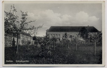 AK Dachau Partie im Schloßgarten 1935