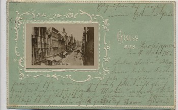 VERKAUFT !!!   Präge-AK Gruss aus Gera Sorge 1901