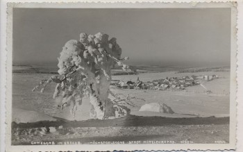 VERKAUFT !!!   AK Foto Gottesgab Boží Dar Ortsansicht im Winter Böhmen Tschechien 1940