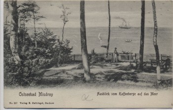AK Ostseebad Misdroy Międzyzdroje Ausblick vom Kaffeeberg auf des Meer Pommern Polen 1910
