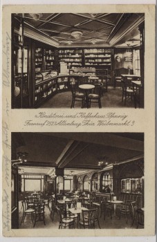 VERKAUFT !!!   AK Altenburg Konditorei und Kaffeehaus Pfennig Thür. Weibermarkt 3 1920 RAR
