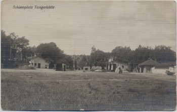 VERKAUFT !!!   AK Foto Schiessplatz Tangerhütte Blick auf Logierhaus 1920 RAR