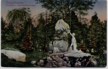 AK Sangerhausen Rosarium Dornröschengruppe 1910