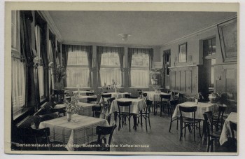 AK Büderich (Meerbusch) Gartenrestaurant Ludwig Peter Kleine Kaffeeterrasse Krefelderstraße 1930 RAR