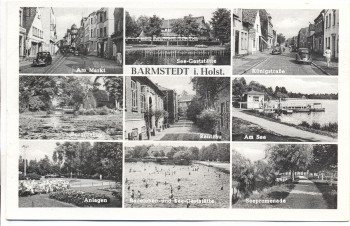 AK Mehrbild Barmstedt in Holstein Rantzau Königstraße 1960