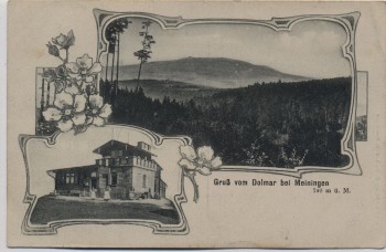 AK Gruß vom Dolmar bei Meiningen Feldpost 1918