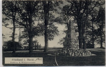 AK Friedland in Mecklenburg Partie an der Wallpromenade 1910 RAR