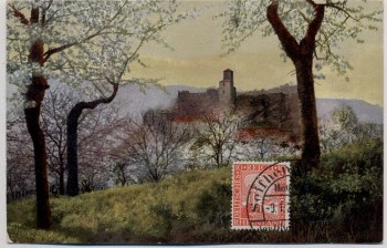 Künstler-AK Ansicht Burg Stempel Seifhennersdorf 1926