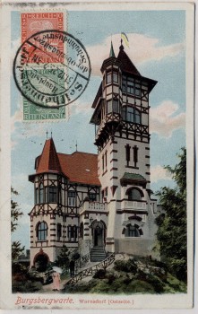 AK Warnsdorf Varnsdorf Burgsbergwarte Ostseite Böhmen Tschechien 1925