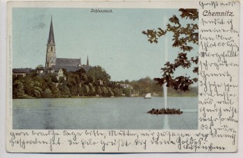 AK Chemnitz Schlossteich 1902