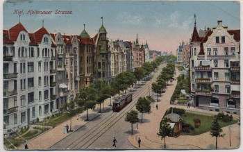 AK Kiel Holtenauer Straße Feldpost 1918